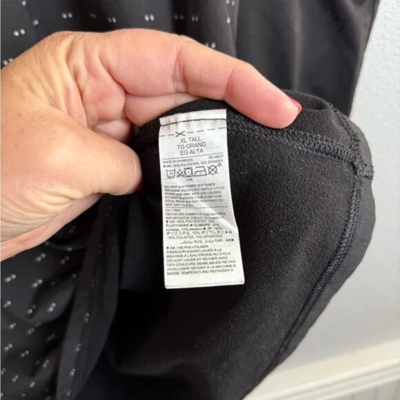 Old Navy Active Go Dry Black Long Sleeve Hoodie with White Dots - Picture 4 of 7